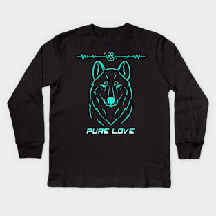 Dog lovers,dog walkers,dog friendship,pure love. Kids Long Sleeve T-Shirt